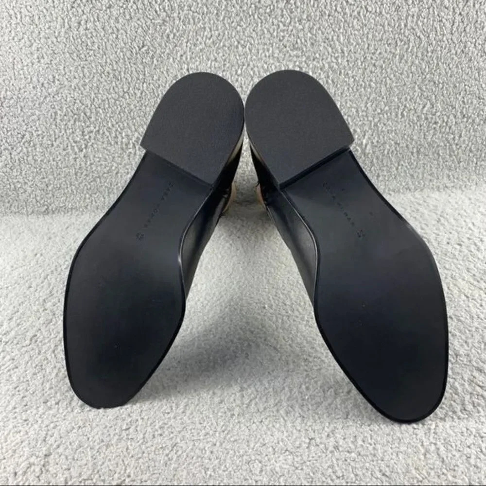 NEW zara bootie black leather ankle boots elastic GUSSET pull on womens 11 EU 42 - Picture 8 of 16